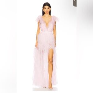 For love and lemons Maxine ballgown dress with bodysuit med nwt